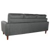 Crowley Linen Corner Sofa Couch Lounge Chaise with Metal Legs – Wooden Leg