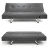 Northfleet 3 Seater Faux Leather Sofa Bed Lounge – Grey