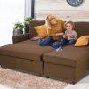 Derby 3-Seater Corner Sofa Bed Lounge Storage Chaise Couch – Brown