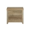 4 Pieces Bedroom Suite Natural Wood Like MDF Structure Double Size Oak Colour Bed, Bedside Table & Dresser