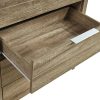 4 Pieces Bedroom Suite Natural Wood Like MDF Structure King Size Oak Colour Bed, Bedside Table & Tallboy