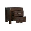 4 Pieces Bedroom Suite in Solid Wood Veneered Acacia Construction Timber Slat Double Size Chocolate Colour Bed, Bedside Table & Dresser