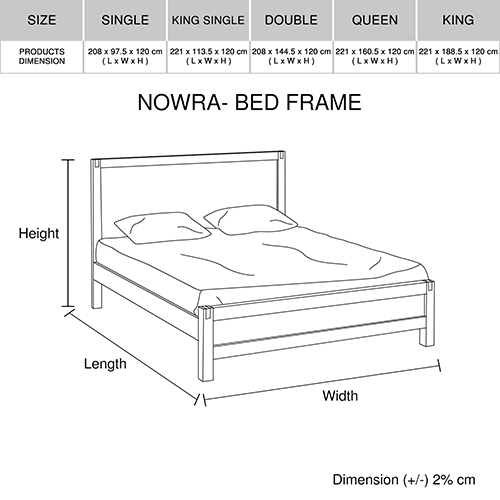 4 Pieces Bedroom Suite in Solid Wood Veneered Acacia Construction Timber Slat Double Size Chocolate Colour Bed, Bedside Table & Tallboy