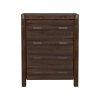 5 Pieces Bedroom Suite in Solid Wood Veneered Acacia Construction Timber Slat Double Size Chocolate Colour Bed, Bedside Table, Tallboy & Dresser