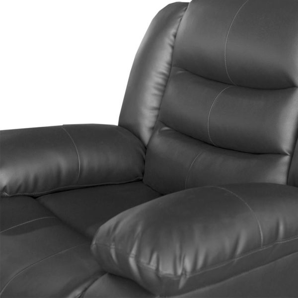 Single Seater Recliner Sofa Chair In Faux Leather Lounge Couch Armchair in Black