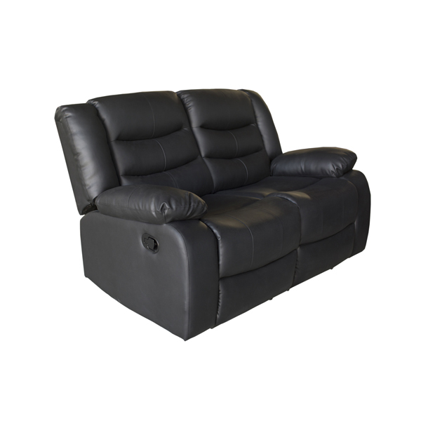 3+2 Seater Recliner Sofa In Faux Leather Lounge Couch in Black