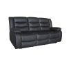 3+2 Seater Recliner Sofa In Faux Leather Lounge Couch in Black