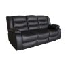 3+2 Seater Recliner Sofa In Faux Leather Lounge Couch in Brown