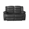 3+2+1 Seater Recliner Sofa In Faux Leather Lounge Couch in Black