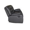 3+2+1 Seater Recliner Sofa In Faux Leather Lounge Couch in Black