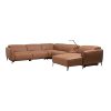 Corner Sofa Chaise Premium Genuine Leather Power Slide Right Chaise Cup-Holder Charging Point