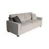 3 Seater Sofa Set Polyester Fabric Multilayer Two Pillows Attached Individual Pocket Spring
