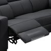 Genuine Leather 6 Seater Corner Sofa With 2 Electric Recliners And Reversible Console