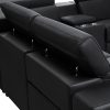 Genuine Leather 6 Seater Corner Sofa With 2 Electric Recliners And Reversible Console