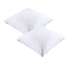 Pair of 100% Linen European Pillowcases White
