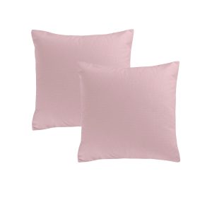 Pair of Waffle Blush Cotton European Pillowcases