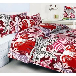 Jungle Red Quilt Cover Set Double