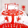The Bees Knees Red Quilt Cover Set Double