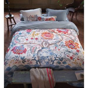 Tree of Life White 100% Cotton Quilt Cover Set King
