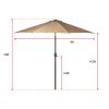 9FT Patio Umbrella Outdoor Garden Table Umbrella with 8 Sturdy Ribs