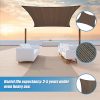 Rectangle Sun Shade Sail Fabric Garden Patio Pool Awning Canopy Cover Coffee