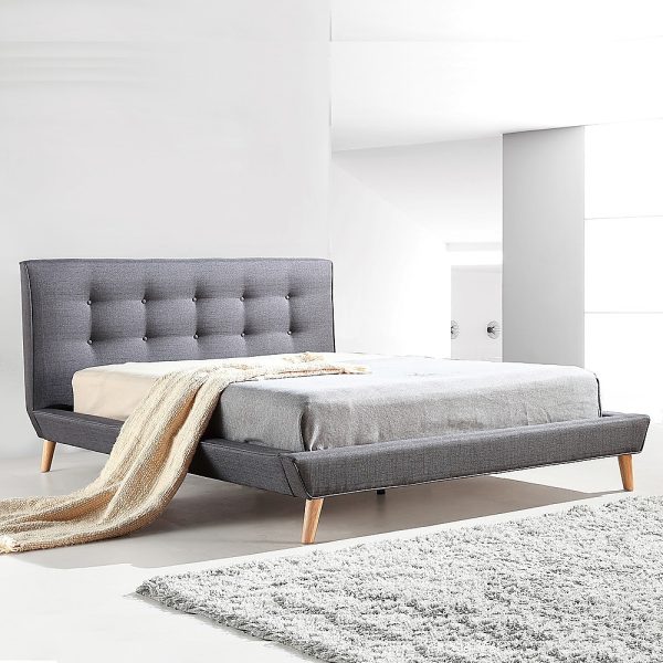 Parilla Fabric Deluxe Bed Frame Grey