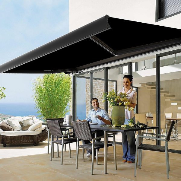 4.0m x 3.0m Retractable Folding Arm Awning Heavy Duty Full Cassette Motorised