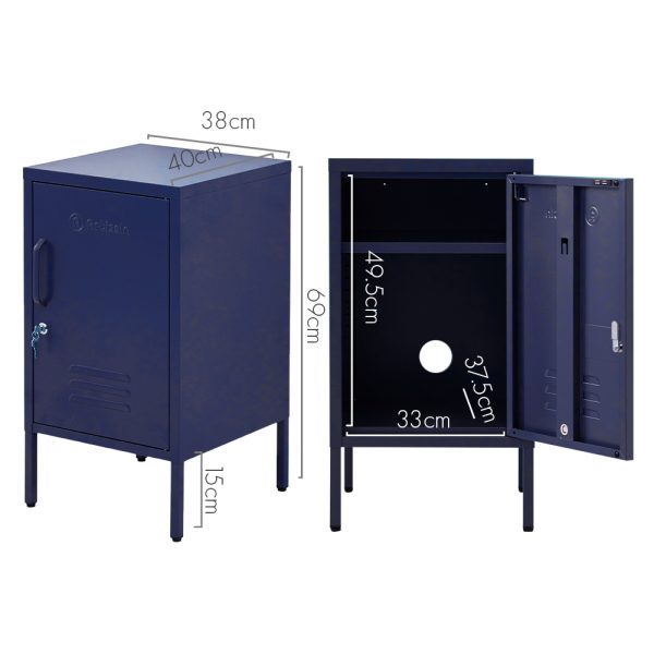 Metal Locker Storage Shelf Filing Cabinet Cupboard Bedside Table