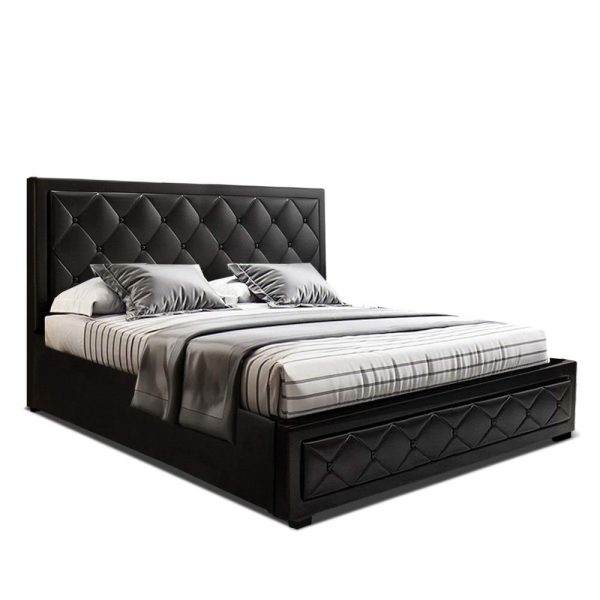 Antonio Bed Frame Fabric Gas Lift Storage