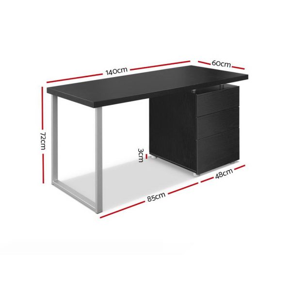 Metal Desk with 3 Drawers