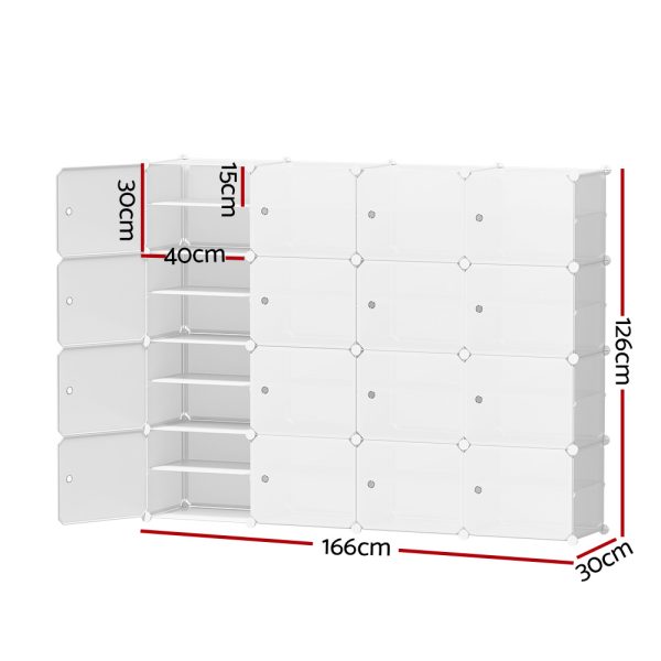 DIY Shoe Cabinet Shoe Box White Storage Cube Portable Organiser Stand