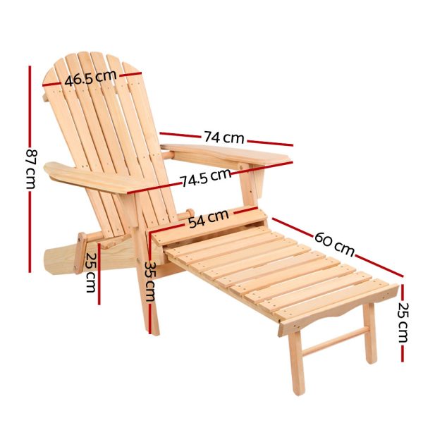 Outdoor Furniture Sun Lounge Chairs Beach Chair Recliner Adirondack Patio Garden