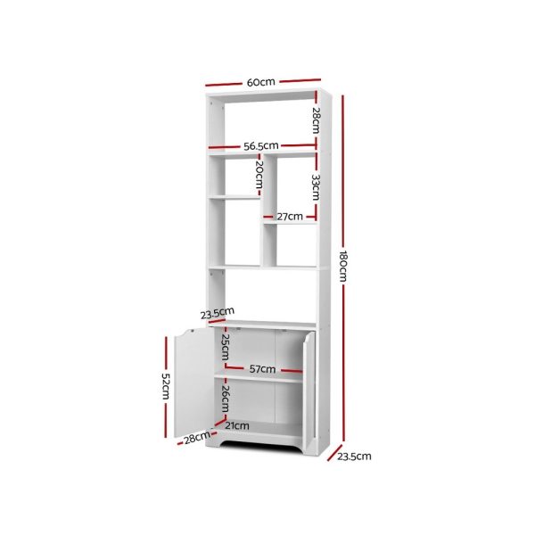 Bookshelf with Cabinet – GINA White