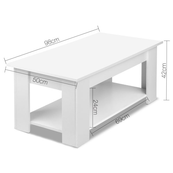 Lift Up Top Coffee Table Storage Shelf