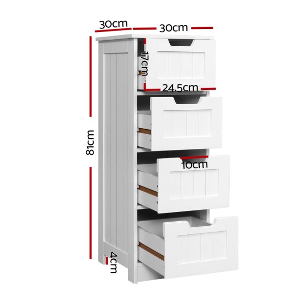 4 Chest of Drawers – LEESA White