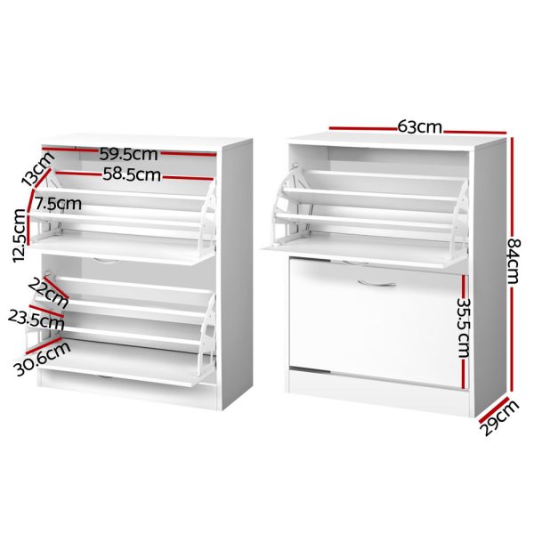 Door Shoe Cabinet – White