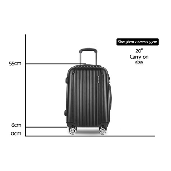 Luggage Trolley Travel Suitcase Set Hard Case Shell Lightweight