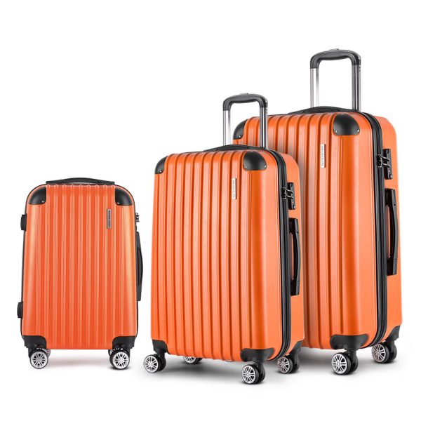 3pc Luggage Sets Trolley Travel Suitcases TSA Hard Case