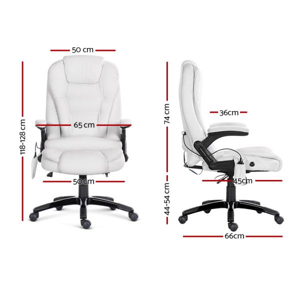 Massage Office Chair 8 Point PU Leather Office Chair