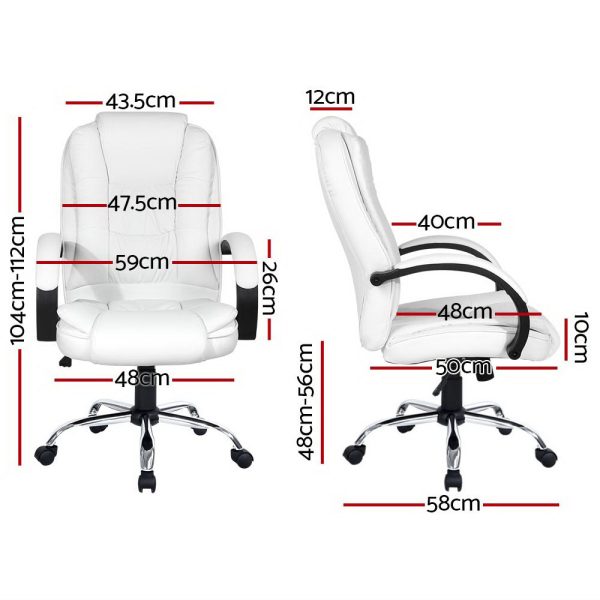 Office Chair Gaming Computer Chairs Executive PU Leather Seat