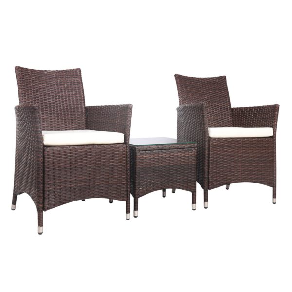 3 Piece Wicker Outdoor Furniture Set