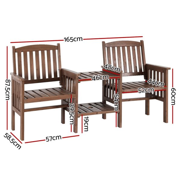 Garden Bench Chair Table Loveseat Wooden Outdoor Furniture Patio Park