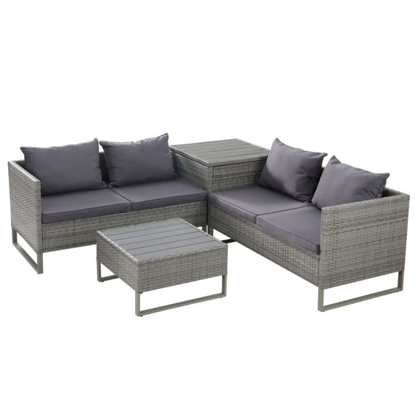 Outdoor Sofa Furniture Garden Couch Lounge Set Wicker Table Chair