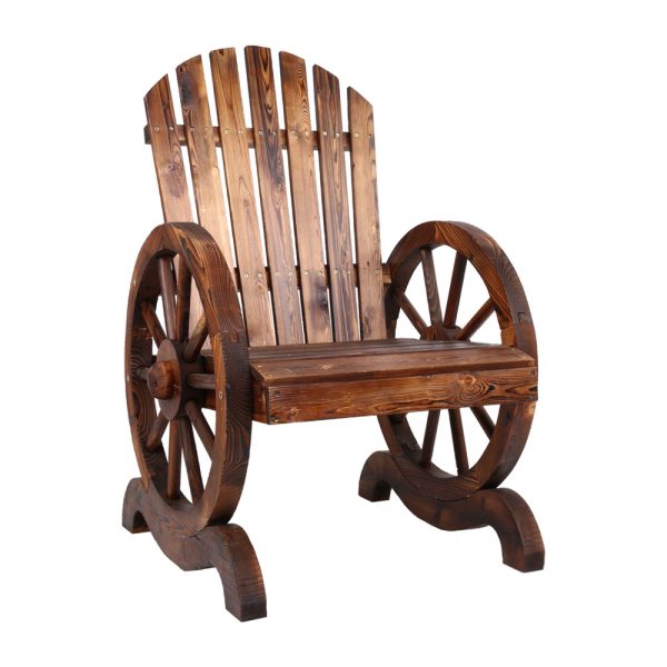 Wagon Wheels Rocking Chair – Brown