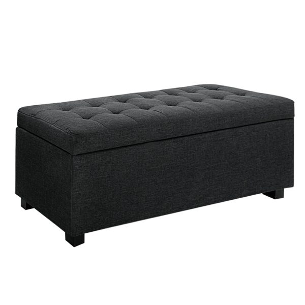 Large Fabric Storage Ottoman