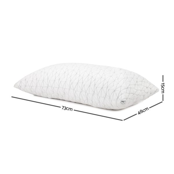 Bedding Set of 2 Rayon Memory Foam Pillow