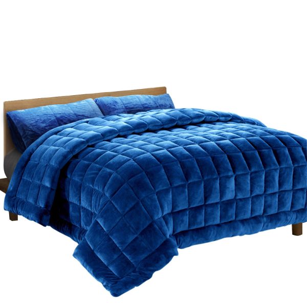 Bedding Faux Mink Quilt Teal