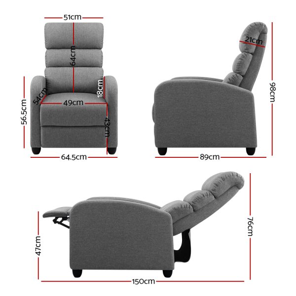 Luxury Recliner Chair Chairs Lounge Armchair Sofa Leather Cover