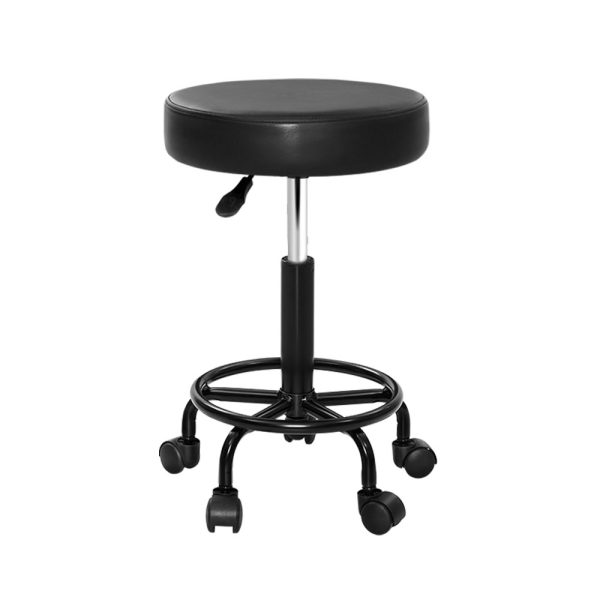 Round Salon Stool Stools Black Swivel Barber Hair Hydraulic Chairs Lift