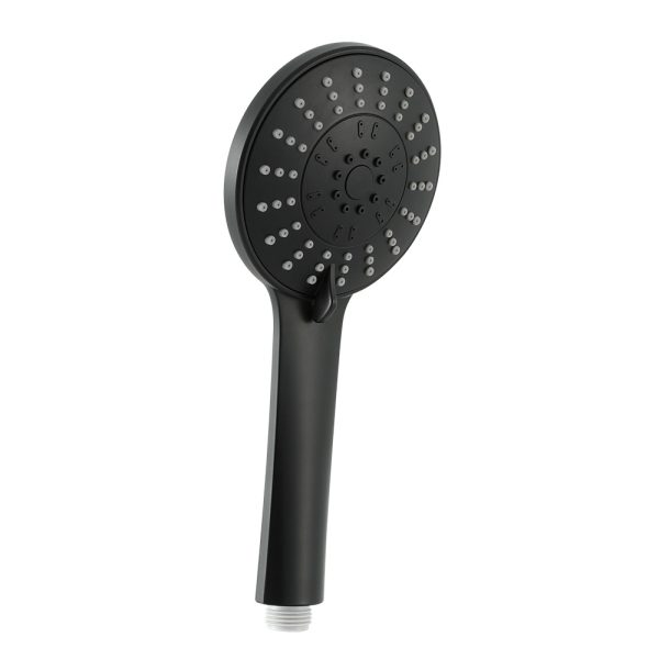 Handheld Shower Head 4.5″ High Pressure 5 Modes Poweful Round Black